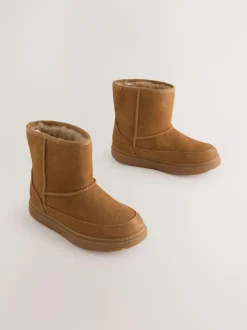 Next Tan Brown Water Repellent Suede Boots Discount
