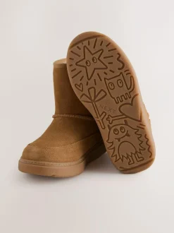 Next Tan Brown Water Repellent Suede Boots Discount