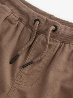 Next Wide Fit Rib Waist Pull-On Trousers (3-16yrs) Tan Brown Best