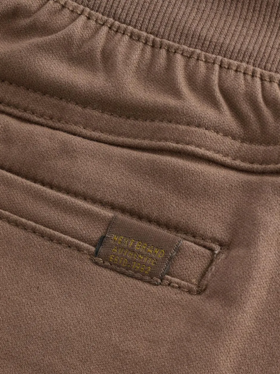 Next Wide Fit Rib Waist Pull-On Trousers (3-16yrs) Tan Brown Best
