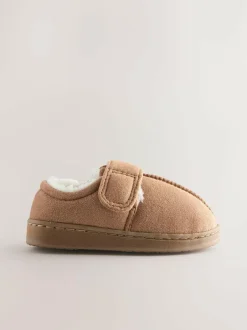 Next Warm Lined Cupsole Slippers Tan/Brown Hot