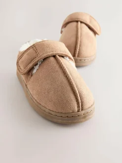 Next Warm Lined Cupsole Slippers Tan/Brown Hot