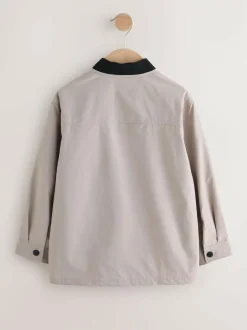 Next Taupe Bomber Shacket and T-Shirt Set 2 Piece (3mths-7yrs) Best