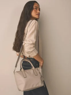 Next Nylon Cross-Body Bag Taupe Brown Best
