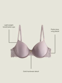 Next Pad Full Cup Premium Ultimate Comfort Lightweight Breathable T-Shirt Bra Taupe Hot