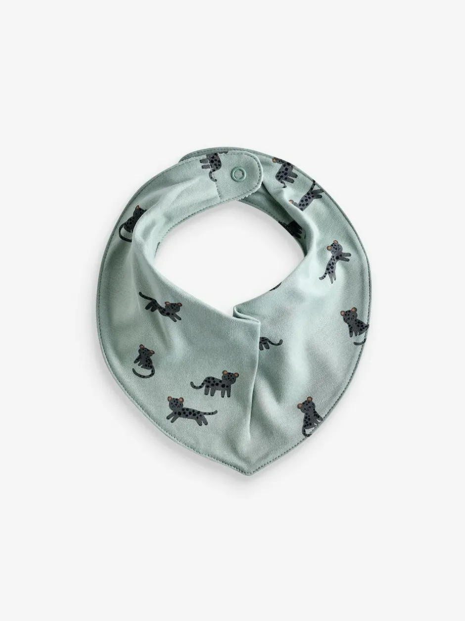 Next 5 Pack Dribble Baby 100% Cotton Bibs Teal Blue Online