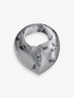 Next 5 Pack Dribble Baby 100% Cotton Bibs Teal Blue Online