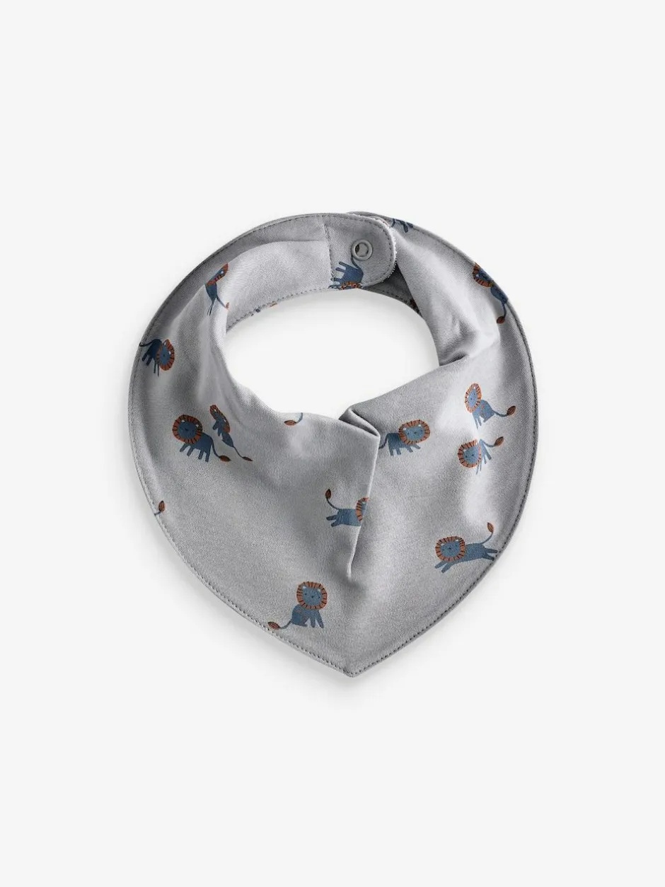 Next 5 Pack Dribble Baby 100% Cotton Bibs Teal Blue Online