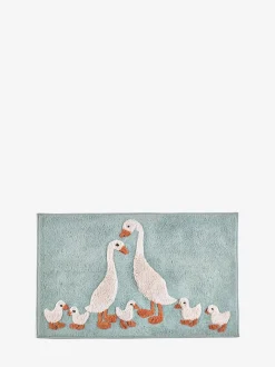 Next Teal Blue Goose And Friends 100% Cotton Bath Mat Best
