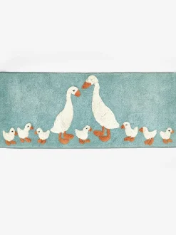 Next Teal Blue Goose And Friends 100% Cotton Runner Bath Mat Discount