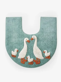 Next Teal Blue Goose And Friends 100% Cotton Pedestal Mat Hot