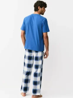 Next Motionflex Cosy Short Sleeve Pyjamas Set Teal Blue Online
