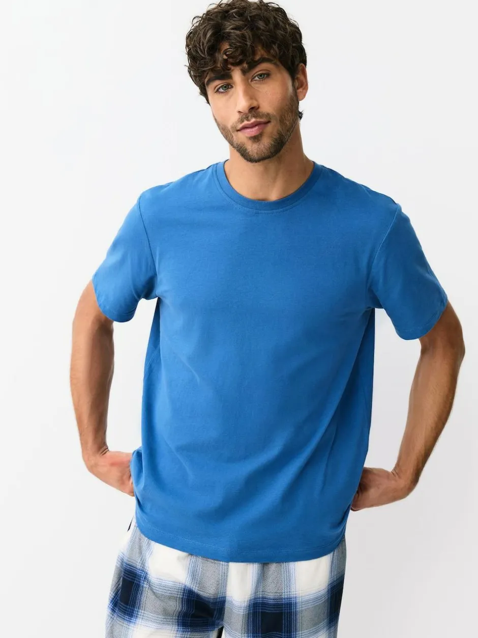 Next Motionflex Cosy Short Sleeve Pyjamas Set Teal Blue Online