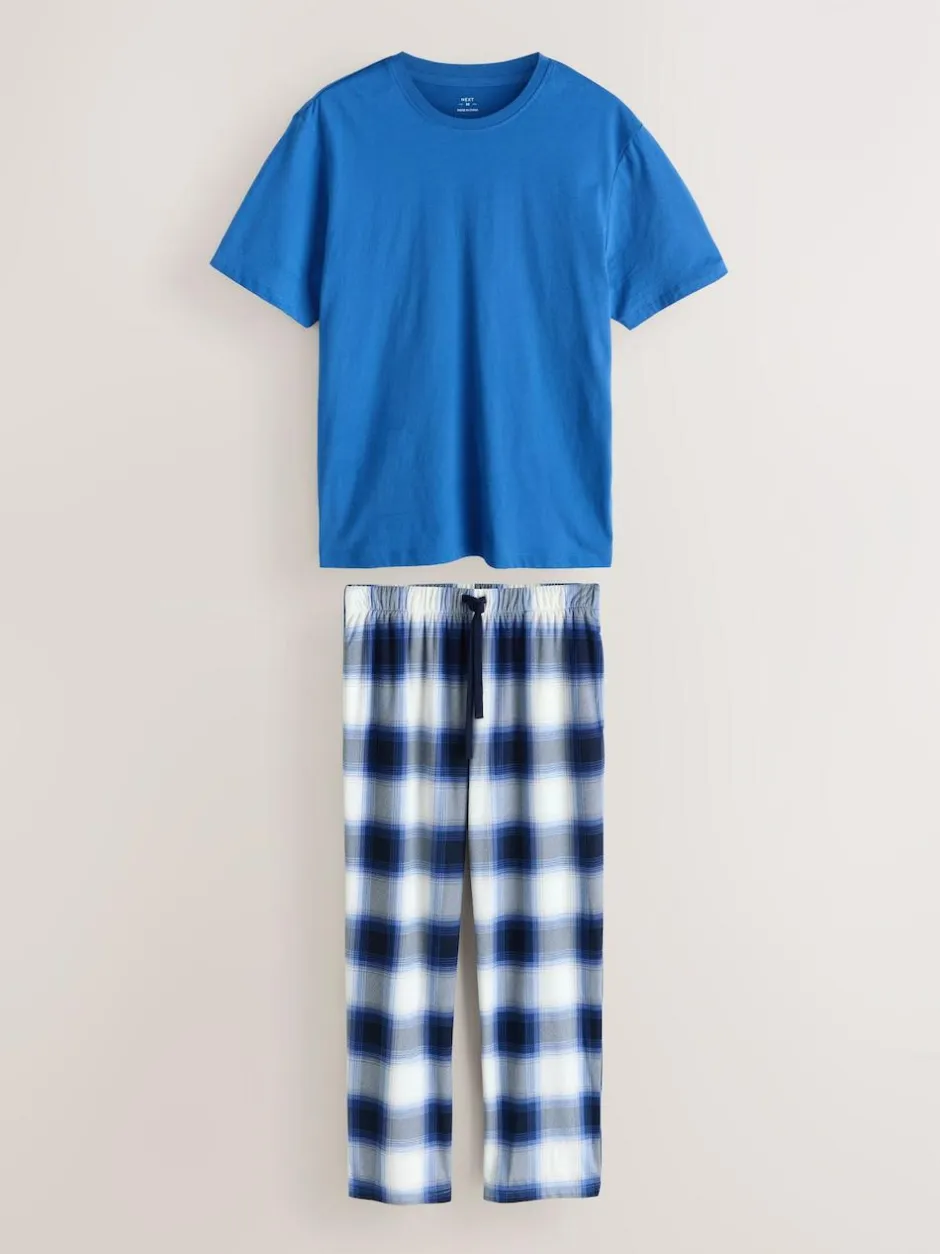 Next Motionflex Cosy Short Sleeve Pyjamas Set Teal Blue Online