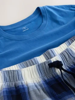 Next Motionflex Cosy Short Sleeve Pyjamas Set Teal Blue Online