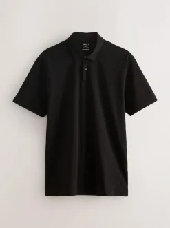 Next Teal Blue/Black/Rust Red Regular Fit Short Sleeve Jersey Polo Shirts 3 Pack Clearance