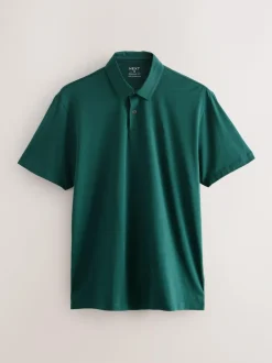 Next Teal Blue/Black/Rust Red Regular Fit Short Sleeve Jersey Polo Shirts 3 Pack Clearance