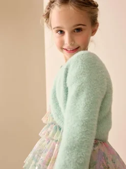 Next Fluffy Occasion Shrug (12mths-16yrs) Teal Hot