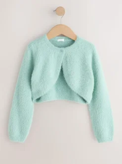 Next Fluffy Occasion Shrug (12mths-16yrs) Teal Hot
