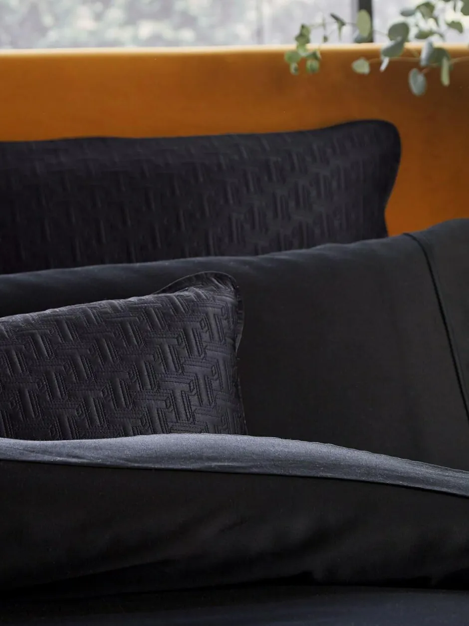 Ted Baker Silky Smooth Plain Dye 250 Thread Count 100% Cotton Duvet Cover Black Hot
