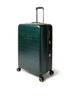 Ted Baker Icon Case Croc Large Suitcase Green Hot