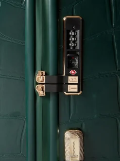 Ted Baker Icon Case Croc Large Suitcase Green Hot