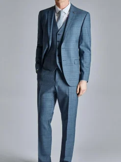 Ted Baker Tailoring Large Blue Alder Check Slim Fit Jacket