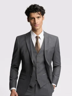 Ted Baker Tailoring Prem Charcoal Grey Panama Slim Suit Jacket Sale