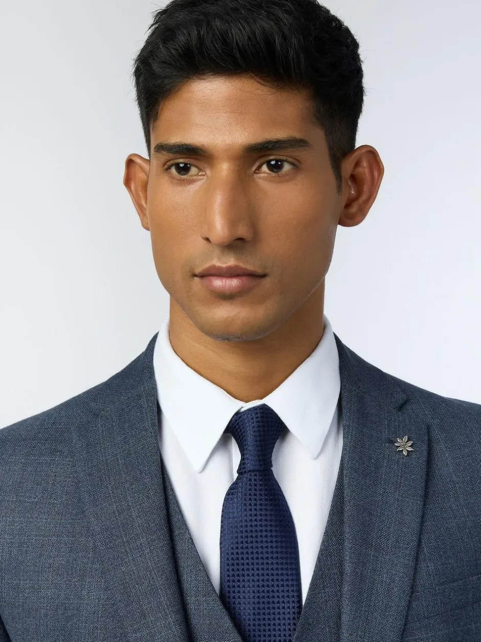 Ted Baker Tailoring Slim Blue Byrne Plum Check Jacket Discount