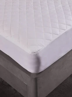 The Linen Consultancy TLC 5 Star Hotel Concept Pure Cotton Quilted White Mattr Protector Discount