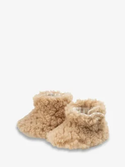 The Little Tailor Baby Plush Lined Chunky Sherpa Booties Fleece Outlet