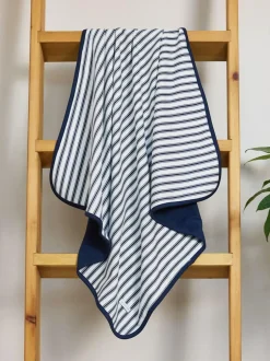 The Little Tailor Baby Soft Jersey Blanket Blue New
