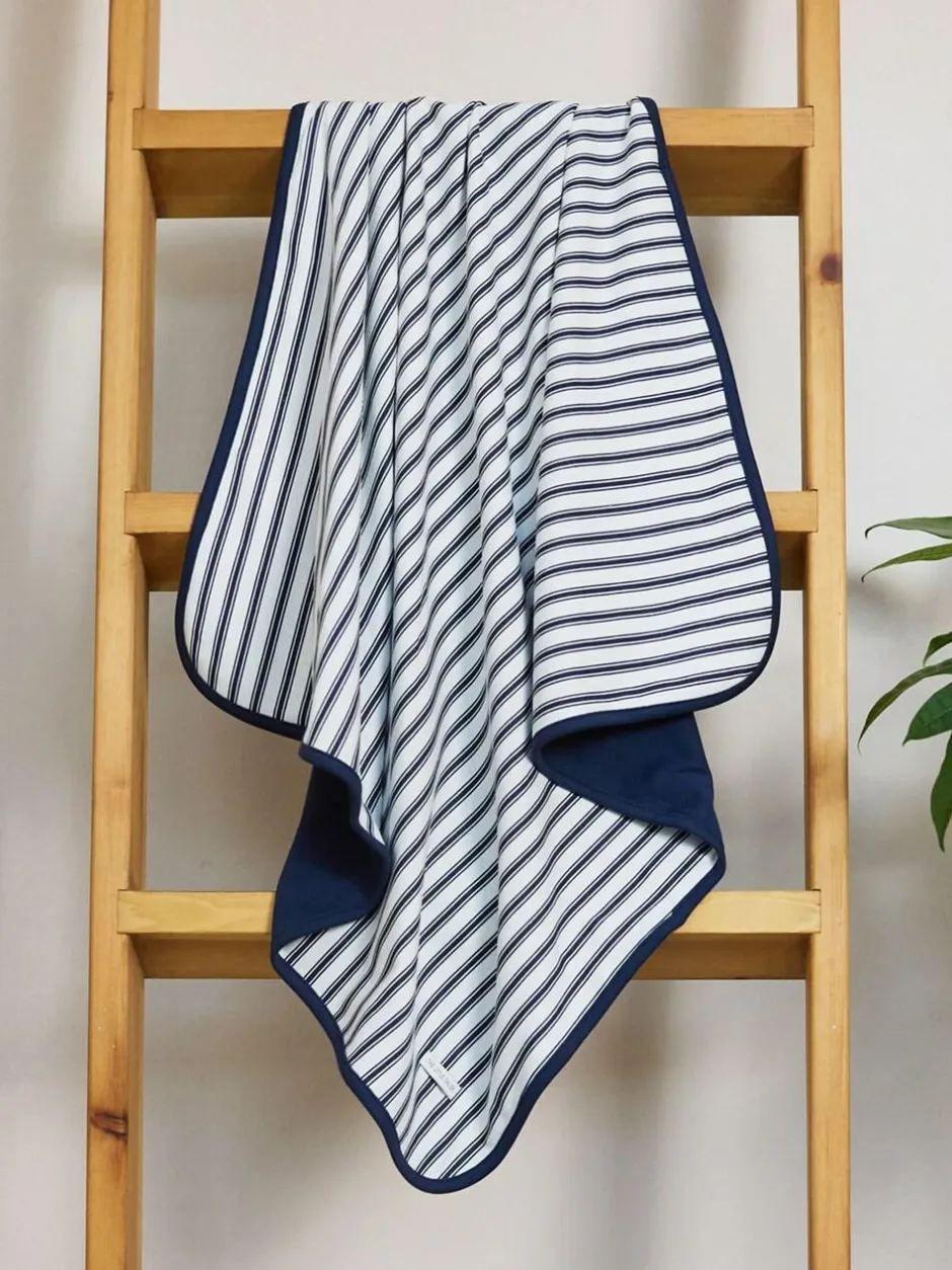 The Little Tailor Baby Soft Jersey Blanket Blue New