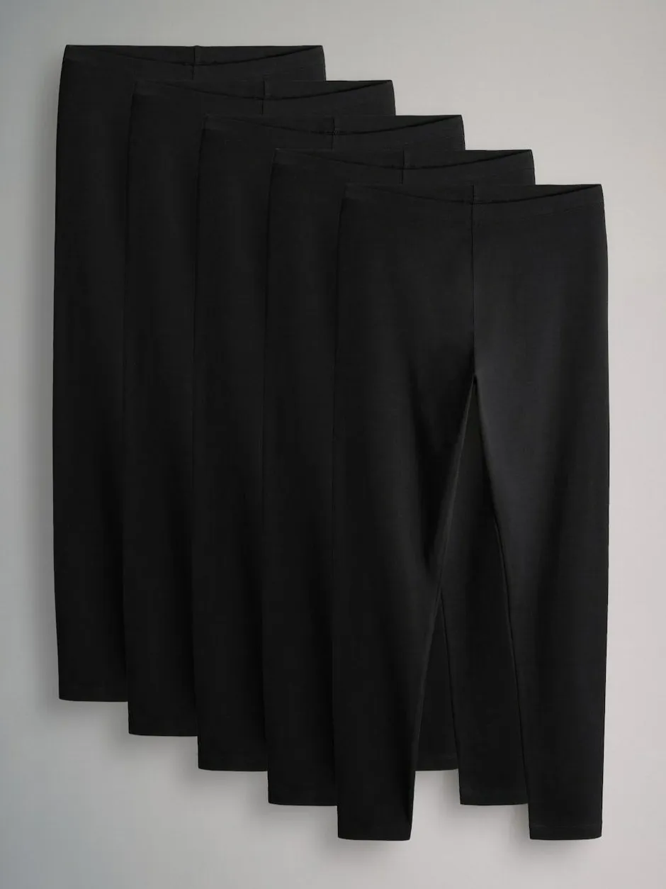 The Set 5 Pack Basic Leggings Black Best