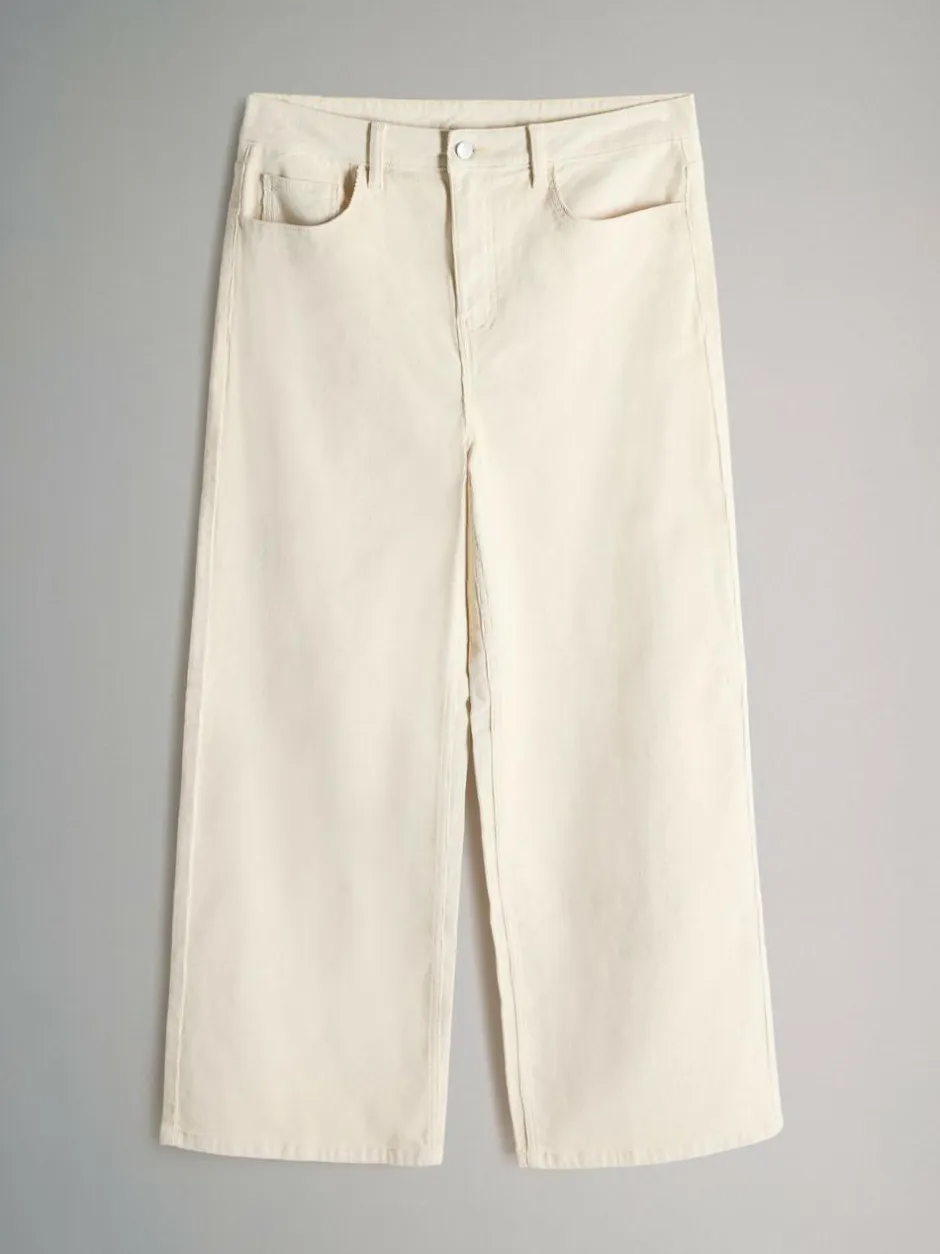 The Set 2 Pack Cord Wide Leg Jeans Cream/Black Best