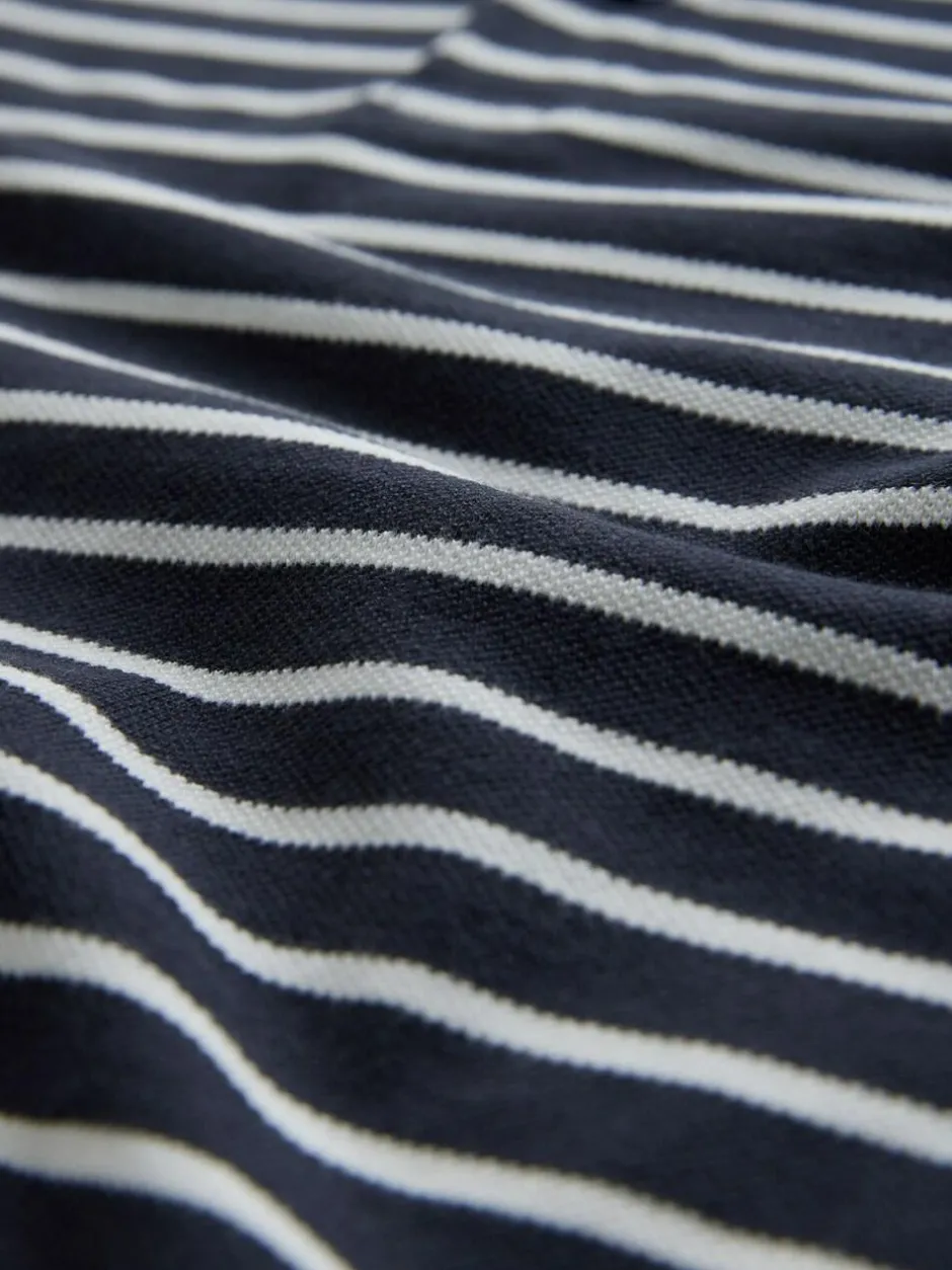 The Set 5 Pack Cotton Pique Polo Shirts Navy/Stripe/Light Blue/White New