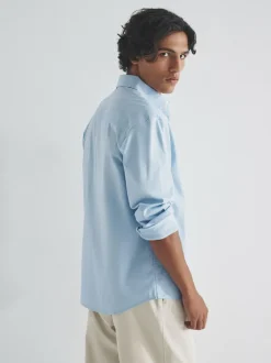 The Set 3 Pack Cotton Stretch Oxford Shirts Navy Blue/White Outlet
