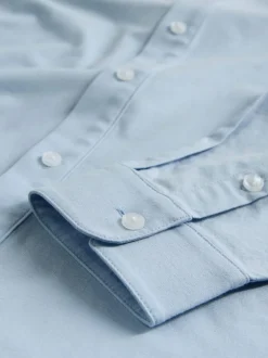 The Set 3 Pack Cotton Stretch Oxford Shirts Navy Blue/White Outlet