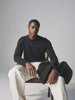 The Set 2 Pack Crew Neck Knitted Jumpers Charcoal/Grey marl Online