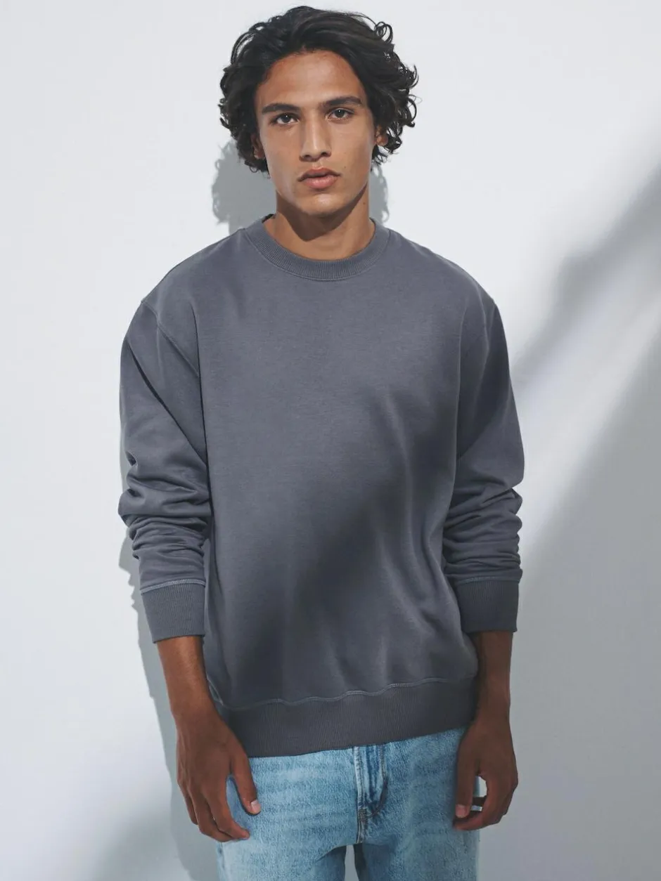 The Set 3 Pack Crew Neck Relaxed Fit Sweatshirts Blue/Grey