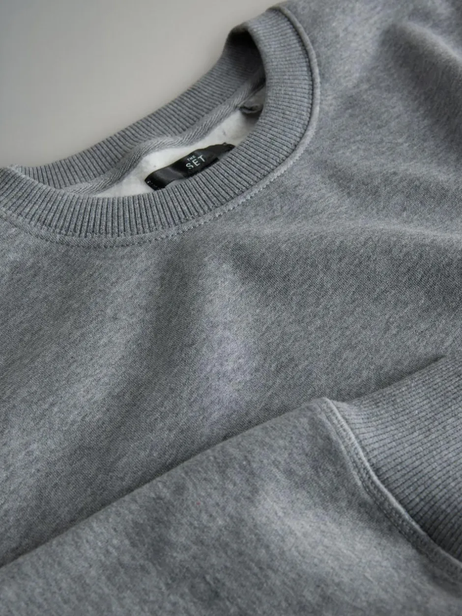 The Set 3 Pack Crew Neck Relaxed Fit Sweatshirts Blue/Grey