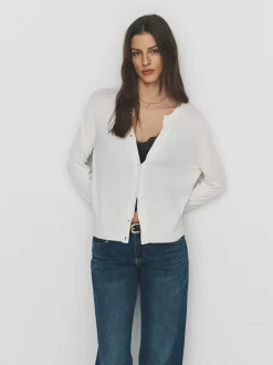 The Set 4 Pack Fine Knit Button Through Cardigan Navy Blue/Light Blue/Cream