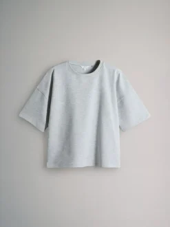The Set 3 Pack Heavyweight Premium Boxy T-Shirts Navy/ Grey Marl/ White Best