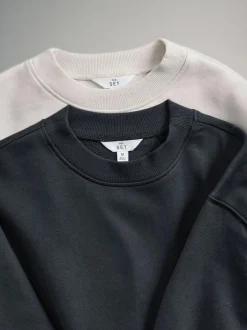 The Set 2 Pack Knot Front Sweatshirt Navy/Cream Clearance