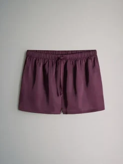 The Set 2 Pack Satin Pyjamas Shorts Burgundy/Navy Polka Dot Online