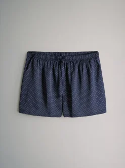 The Set 2 Pack Satin Pyjamas Shorts Burgundy/Navy Polka Dot Online