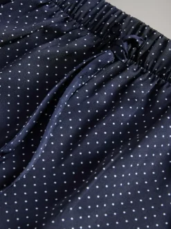 The Set 2 Pack Satin Pyjamas Shorts Burgundy/Navy Polka Dot Online