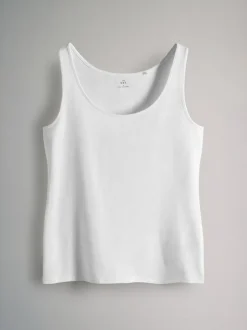 The Set 7 Pack Scoop Neck Vests Black/White/Brown/Light Brown/Cream/White Best