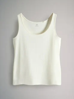 The Set 7 Pack Scoop Neck Vests Black/White/Brown/Light Brown/Cream/White Best
