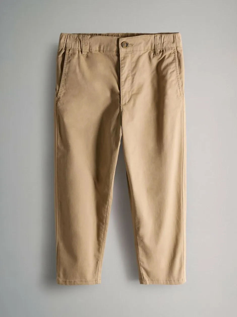 The Set 3 Pack Slim Leg Chino Trousers Navy Blue/Tan Brown/Green Clearance